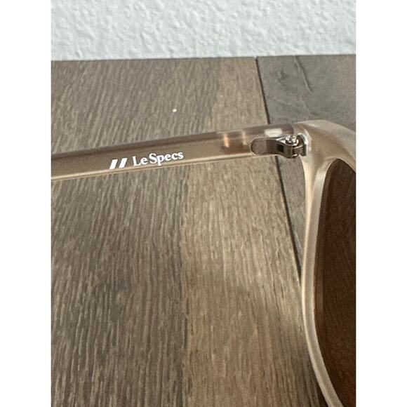 Le Specs Bandwagon Sunglasses Matte Stone Copper Mirror Round Unisex NWOT 51mm main image 4